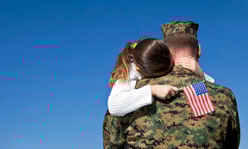 militarydad and daughter reunited